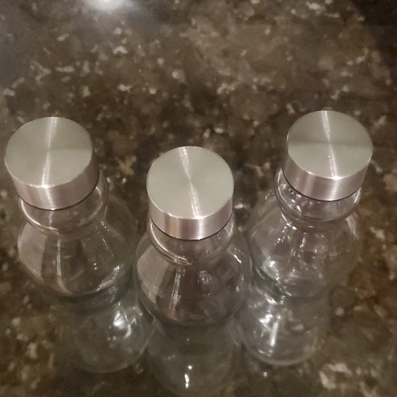 Glass Water Bottles set of 3 - Picture 3 of 6